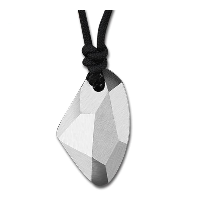 Geometric Shape 925 Sterling Silver Fashion Pendant Necklace-Gothic Necklaces-Innovato Design-Innovato Design