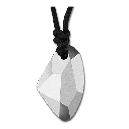 Geometric Shape 925 Sterling Silver Fashion Pendant Necklace-Gothic Necklaces-Innovato Design-Innovato Design