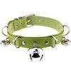 Metal Bell Choker Collar Leather Handmade Gothic Boho Necklace-Necklace-Innovato Design-Green-Innovato Design