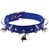 Metal Bell Choker Collar Leather Handmade Gothic Boho Necklace-Necklace-Innovato Design-Blue-Innovato Design