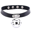 Metal Bell Choker Collar Leather Handmade Gothic Boho Necklace-Necklace-Innovato Design-White-Innovato Design