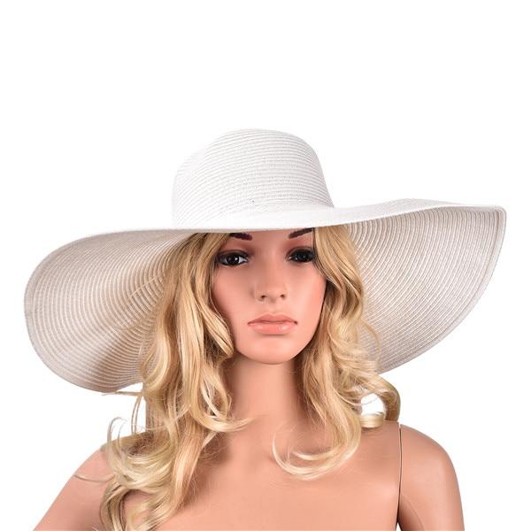 Extra Large Wide Brim Floppy Straw Sun Hat-Hats-Innovato Design-Black-Innovato Design