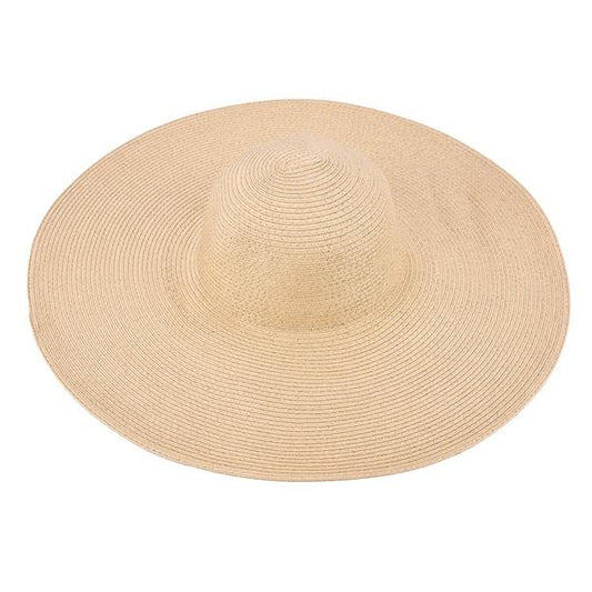 Extra Large Wide Brim Floppy Straw Sun Hat-Hats-Innovato Design-Black-Innovato Design