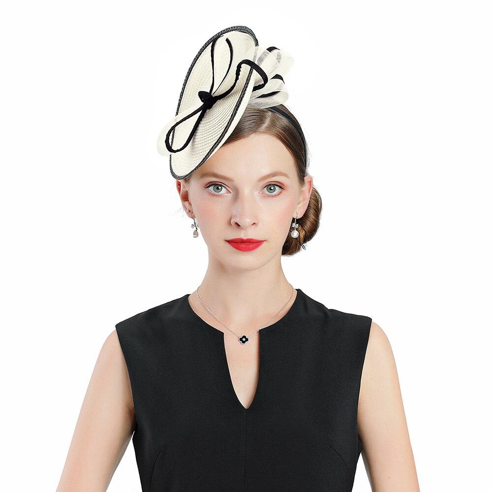 Vintage White Headband Pillbox Fascinator Hat with Bowknot-Hats-Innovato Design-Innovato Design