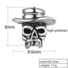 Skull with Hat 925 Sterling Silver Vintage Punk Biker Stud Earrings-Earrings-Innovato Design-Innovato Design