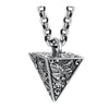 Four God Beasts Pyramid 925 Sterling Silver Vintage Punk Biker Pendant Necklace-Gothic Necklaces-Innovato Design-19.69in-Innovato Design