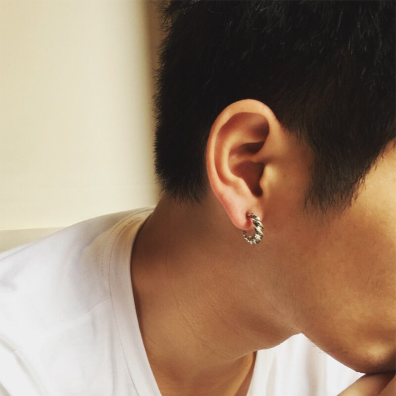 Moon 925 Sterling Silver Vintage Stud Earrings-Earrings-Innovato Design-Innovato Design