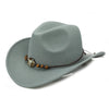 Bull Skull Themed Cowboy Hat with Rope Beaded Hat Band