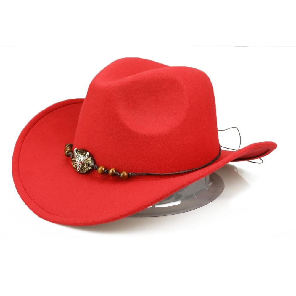 Bull Skull Themed Cowboy Hat with Rope Beaded Hat Band-Hats-Innovato Design-Red-Innovato Design