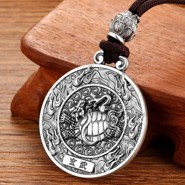 White Tiger God Beast 925 Sterling Silver Retro Biker Pendant Necklace-Necklaces-Innovato Design-Innovato Design