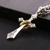 Ring and Cross 925 Sterling Silver Vintage Fashion Pendant Necklace