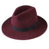 Wide Brim Vintage Australian Wool Felt Fedora Hat-Hats-Innovato Design-Red-M-Innovato Design
