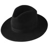 Wide Brim Vintage Australian Wool Felt Fedora Hat-Hats-Innovato Design-Black-M-Innovato Design