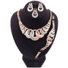 Crystal Loops Necklace, Bracelet, Earrings & Ring Wedding Statement Jewelry Set