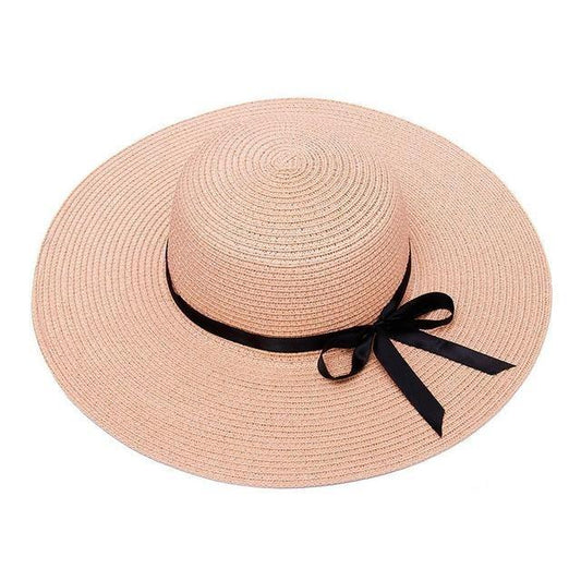 Wide Brim Straw Beach Floppy Hat for Women-Hats-Innovato Design-Pink-Innovato Design