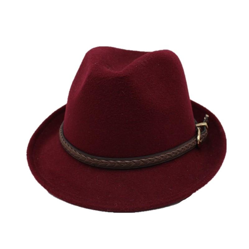 Wool Trilby Hat with Brown Leather Plaited Belt-Hats-Innovato Design-Camel-Innovato Design