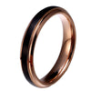 4/6/8mm Black & Rose Gold Tungsten Carbide Wedding Band-Couple Rings-Innovato Design-7-4MM-Innovato Design
