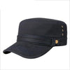 Buckled Cotton Flat Top Snapback Army Military Hat