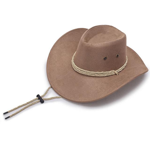 Diamond-shaped Rodeo Cowboy Hat with Adjustable Strap-Hats-Innovato Design-Beige White-Innovato Design