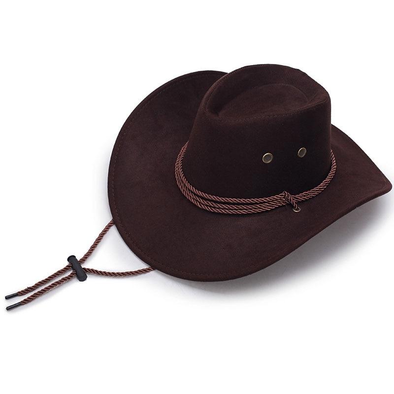 Diamond-shaped Rodeo Cowboy Hat with Adjustable Strap-Hats-Innovato Design-Black Coffee-Innovato Design