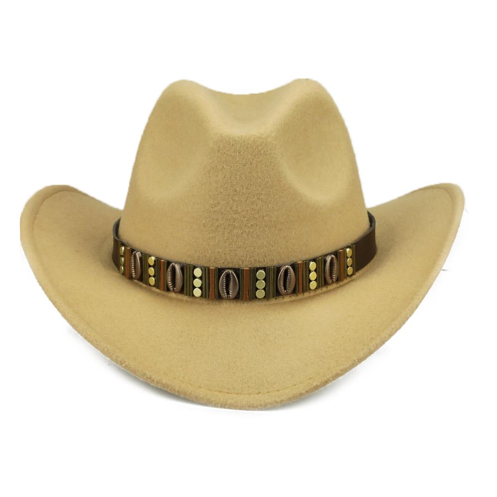 Hawaiian Cowboy Hat with Cowrie Shell Metal Belt Band-Hats-Innovato Design-Black-Innovato Design