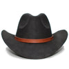 Retro Parent-Child Wool Cowboy Hat with Brown Leather Band-Hats-Innovato Design-Wine-Adult-Innovato Design