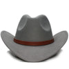 Retro Parent-Child Wool Cowboy Hat with Brown Leather Band-Hats-Innovato Design-Wine-Adult-Innovato Design