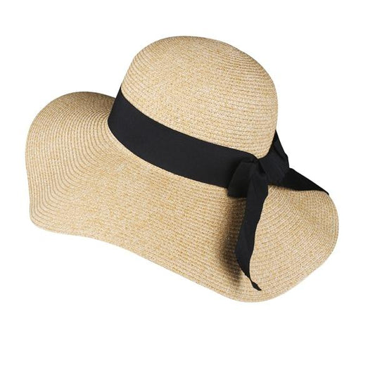 INNOVATO Women's Foldable Floppy Large Brim Straw Sun Hat-Hats-Innovato Design-Khaki-M-Innovato Design