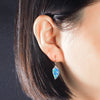Elegant Leaves Fire Opal Necklace & Earrings Trendy Fashion Jewelry Set-Jewelry Sets-Innovato Design-Blue-Innovato Design