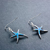Classic Ocean Starfish Fire Opal Necklace & Earrings Trendy Wedding Jewelry Set-Jewelry Sets-Innovato Design-Blue-Innovato Design