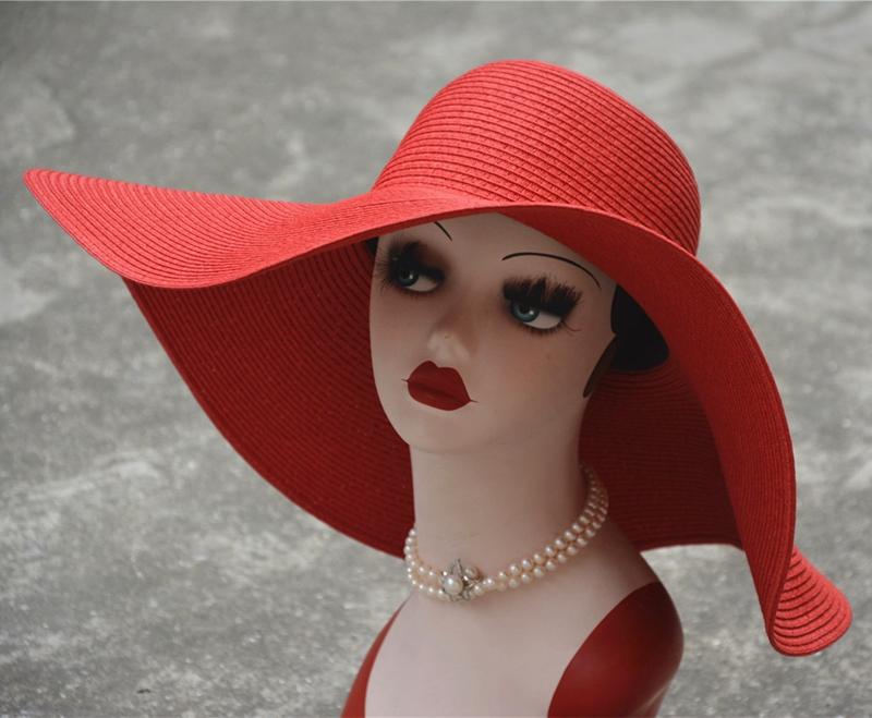 Extra Large Wide Brim Floppy Straw Sun Hat-Hats-Innovato Design-Black-Innovato Design