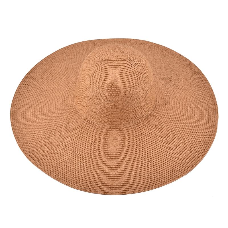 Extra Large Wide Brim Floppy Straw Sun Hat-Hats-Innovato Design-Khaki-Innovato Design