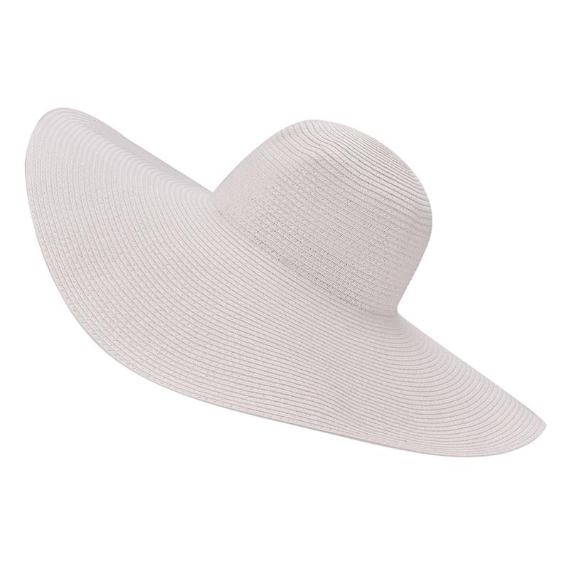 Extra Large Wide Brim Floppy Straw Sun Hat-Hats-Innovato Design-All White-Innovato Design
