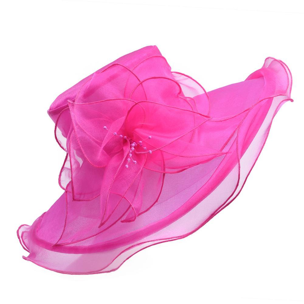Ladies Floppy Wide Brim Organza Sun Hat-Hats-Innovato Design-Innovato Design