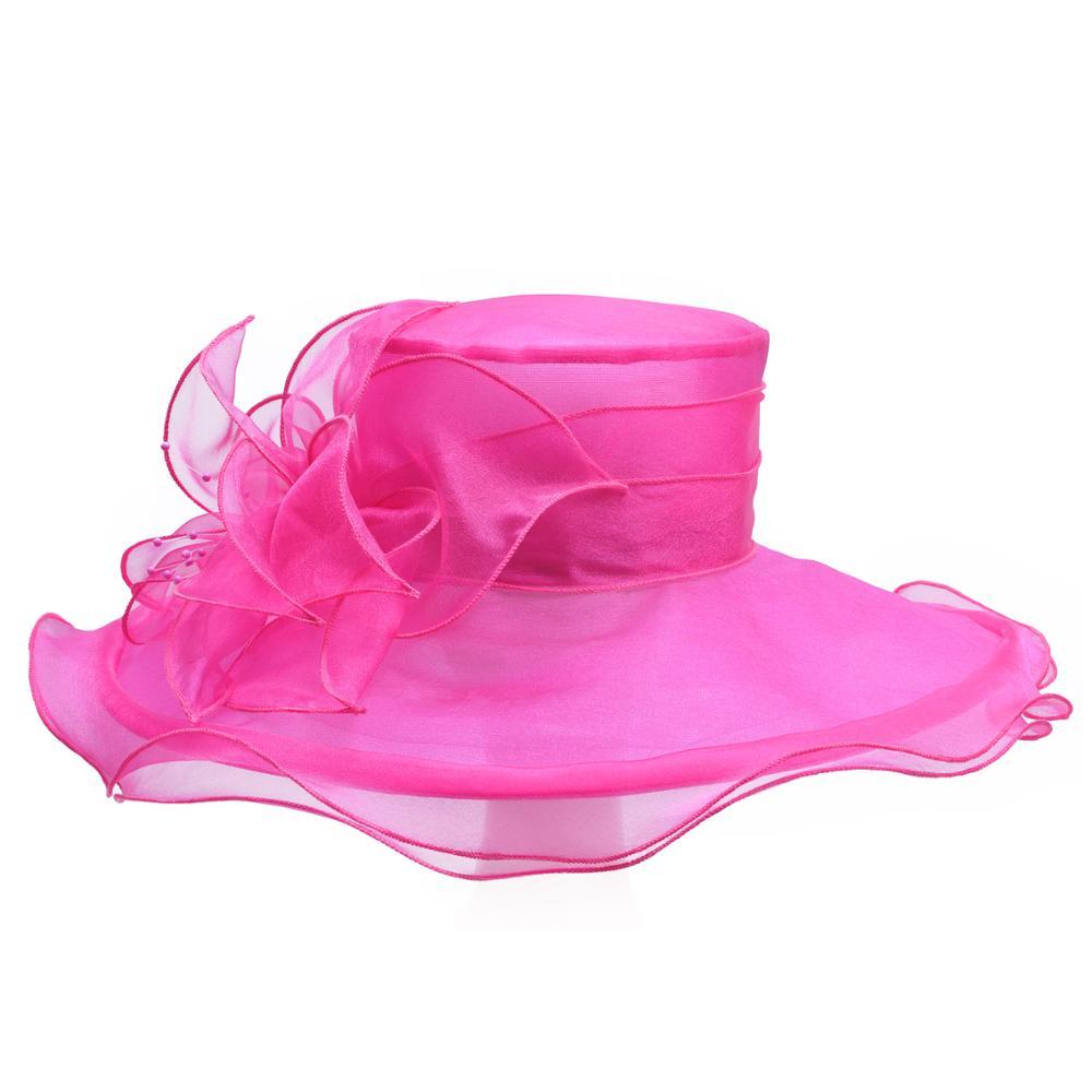 Ladies Floppy Wide Brim Organza Sun Hat-Hats-Innovato Design-Innovato Design