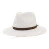 Vintage Straw Panama Hat with Leather Belt Bowknot-Hats-Innovato Design-White-Innovato Design