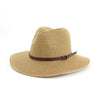 Straw Panama Hat with Buckled Belt