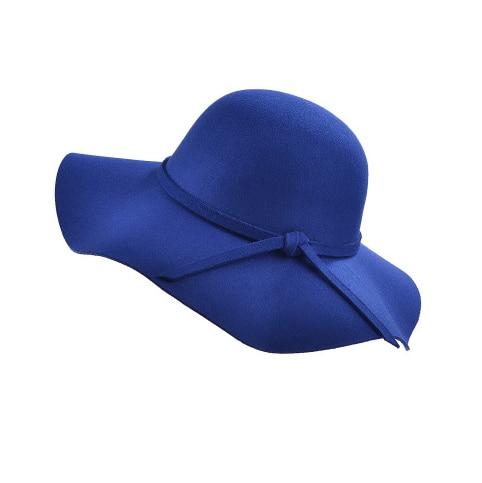 Summer Wide Brim Vintage Floppy Sun Hat for Kids & Moms-Hats-Innovato Design-Royal Blue-Kid-Innovato Design