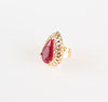 Water Drop Crystal & Rhinestone Necklace, Bracelet, Earrings & Ring Wedding Statement Jewelry Set