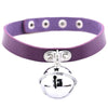 Bell Pendant Choker Collar Leather Gothic Harajuku Necklace-Necklace-Innovato Design-Purple-Innovato Design