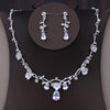Baroque Handmade Crystal Beads and Rhinestone Tiara, Necklace & Earrings Wedding Jewelry Set-Jewelry Sets-Innovato Design-Innovato Design