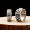 Geometric Shapes Signet 999 Genuine Silver Adjustable Vintage Punk Rock Ring-Gothic Rings-Innovato Design-Resizable-Big-Innovato Design