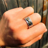 Buddhist Heart Sutra 990 Genuine Silver Adjustable Ring-Gothic Rings-Innovato Design-Resizable-Brave Troops-Innovato Design