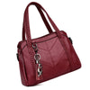 Luxury Tassel Genuine Leather Tote Bag, Shoulder Bag and Handbag-Handbags-Innovato Design-Purple-Innovato Design