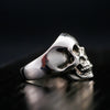 Gothic Silver Skull with Domineering Teeth 925 Sterling Silver Vintage Punk Rock Ring-Gothic Rings-Innovato Design-6-Innovato Design