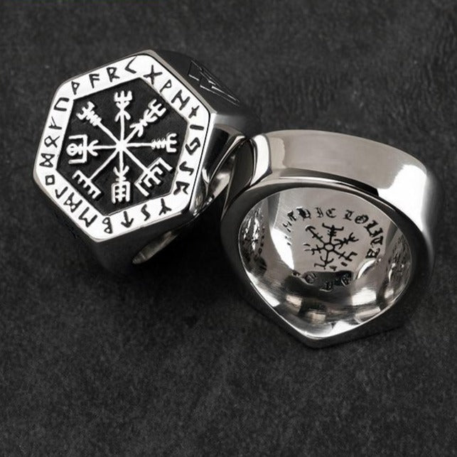 Nordic Mythology Viking Rune Stainless Steel Fashion Ring-Rings-Innovato Design-7-Innovato Design