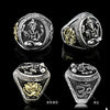 Thai Buddha Ganesha Elephant 925 Sterling Silver Vintage Punk Style Ring
