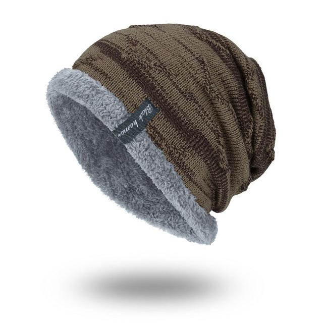 Fluffy Thick Beanie, Bonnet or Skullies-Hats-Innovato Design-Khaki-Innovato Design