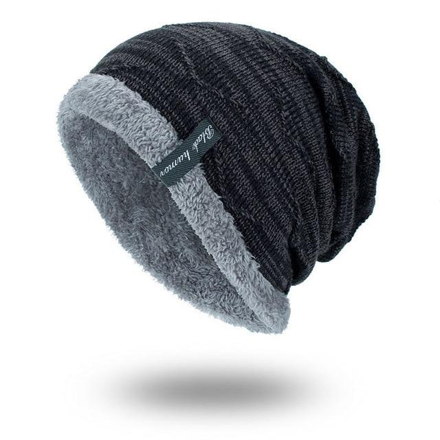 Fluffy Thick Beanie, Bonnet or Skullies-Hats-Innovato Design-Black-Innovato Design