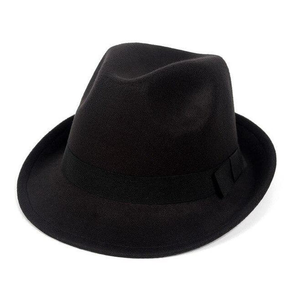 Wool Felt Trilby Hat with Black Hatband-Hats-Innovato Design-Black-Innovato Design